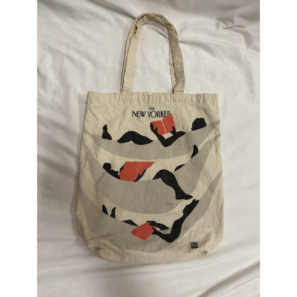 The New Yorker - Canvas Tote Bag hammock readers books